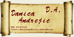 Danica Andrejić vizit kartica
